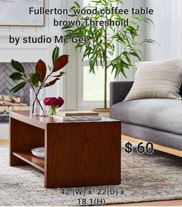 Brand New Fullerton Wood Coffee Table Brow By Studio Mc Gee Threshold