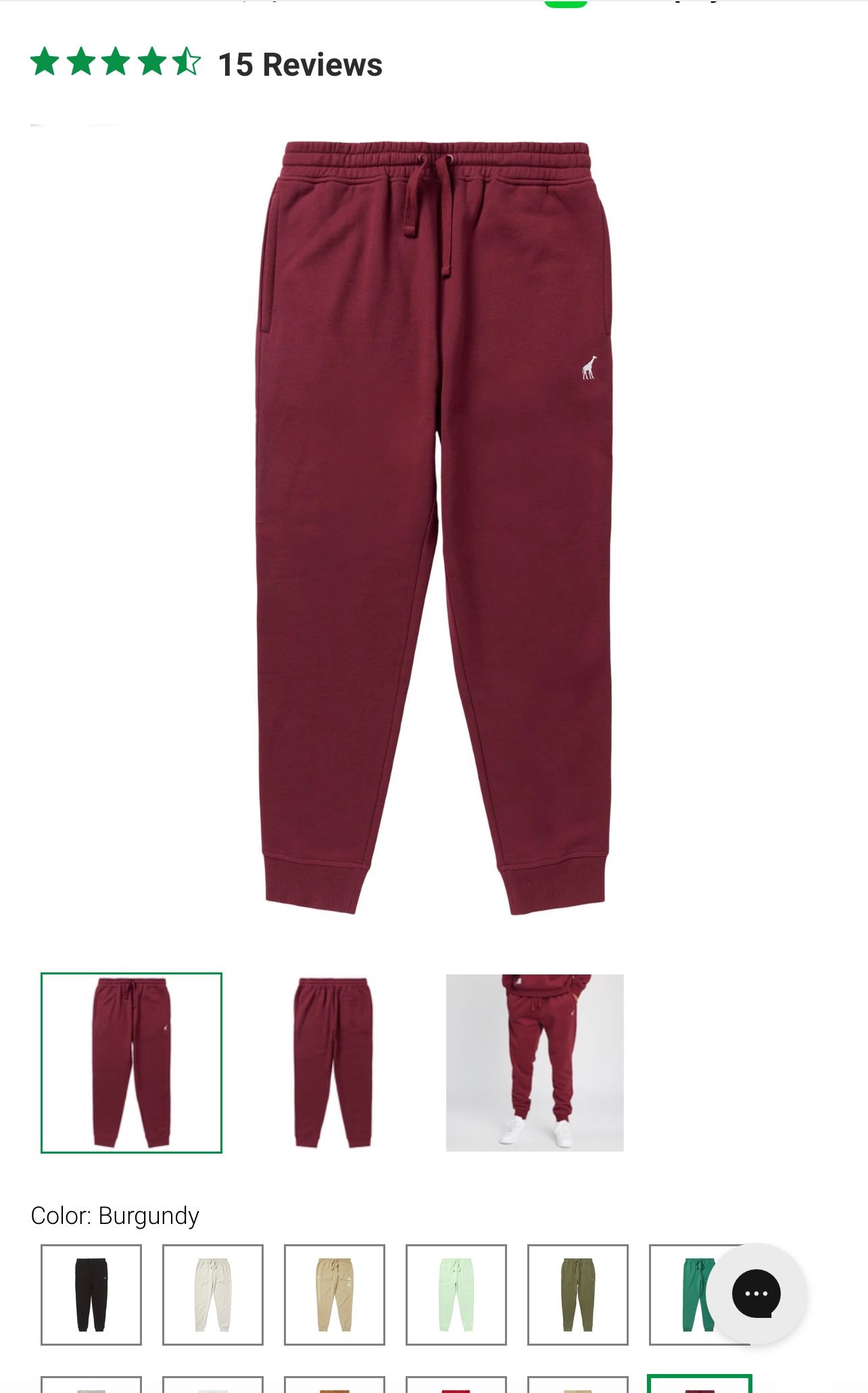 LRG Jogger Pants Burgundy Size Large