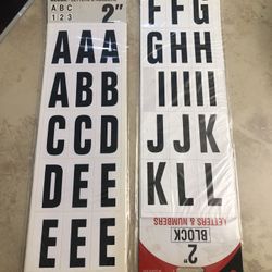 2 Pks Of Block Letters And Numbers 2”