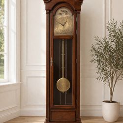 🕰️ Vintage Grandfather Clock – Solid Wood