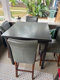 Scandinavian Design counter height table and 4 stools