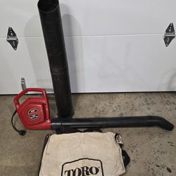Toro Leaf Blower with vacuum attachment and bag