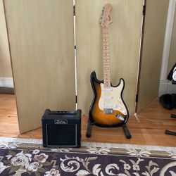 Fender Squier Guitar With Amp