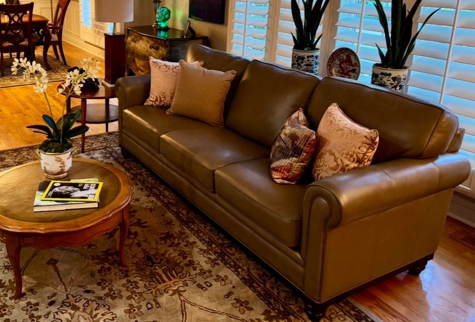 Macy’s Martha Stewart Bradyn All Leather Sofa & Recliner