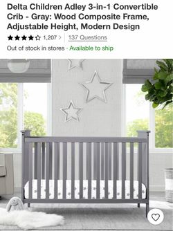 Delta Children Adley 3 in 1 convertible crib