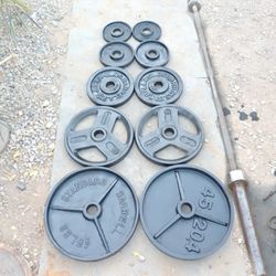 240lb Olympic Weights+ 45lb Barbell 