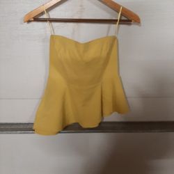 HOT YELLOW HALTER TOP