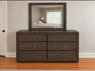Dresser with Mirror + Free 4-Drawer Chest