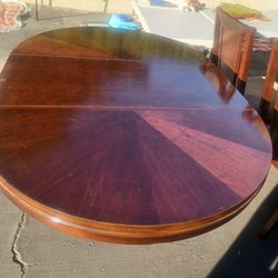Mahogany/Oak Dining Table 4 Chairs $120