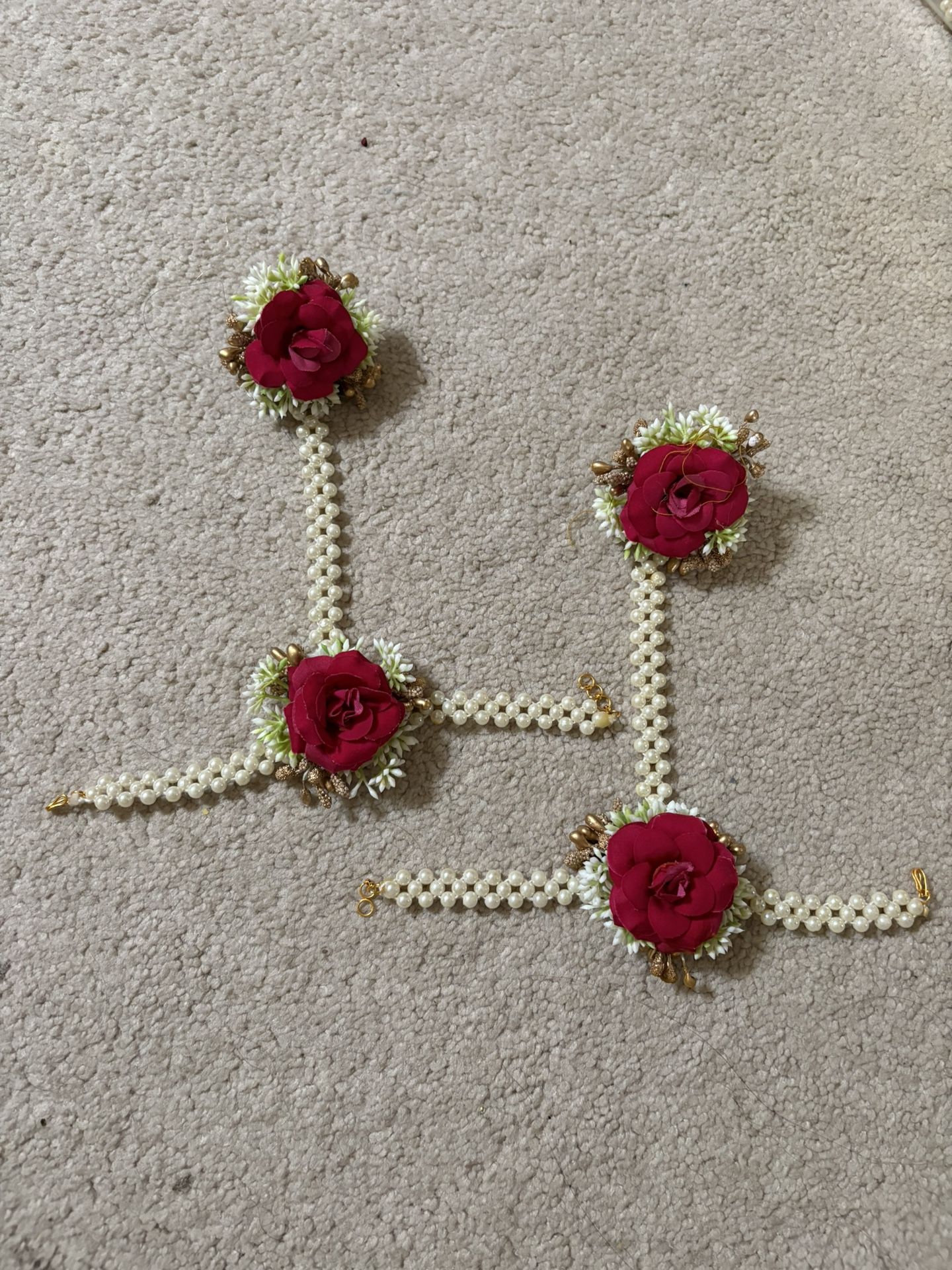 Indian Flower Jewelry Set