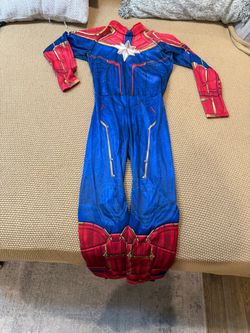 Captain Marvel Kids Superhero Costume Size 7/8 – Jumpsuit & Belt