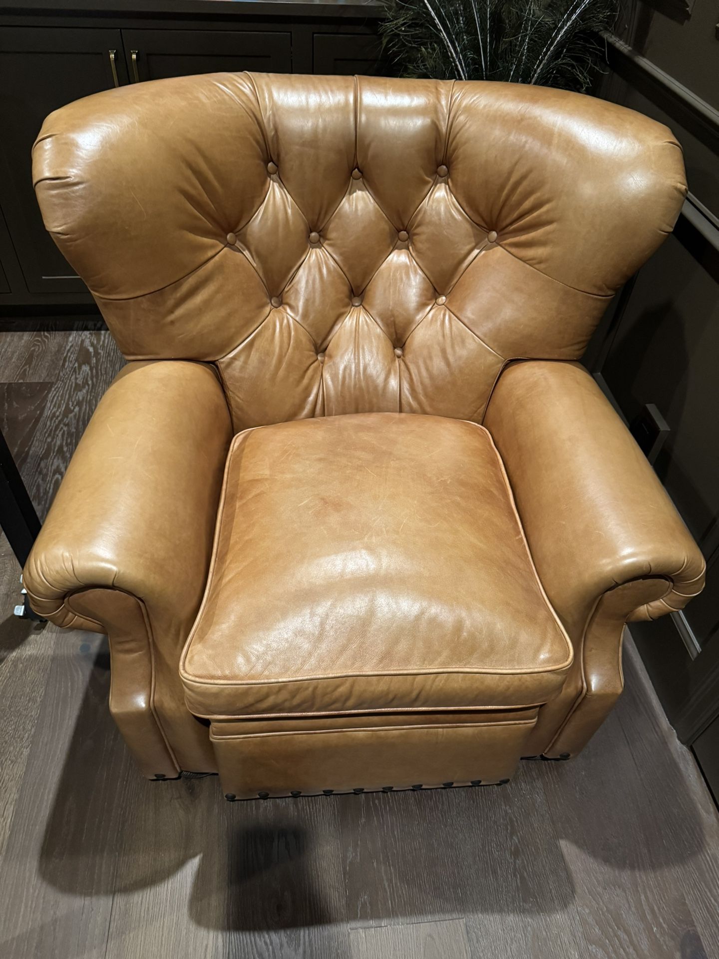 Restoration Hardware Churchill Leather Recliner