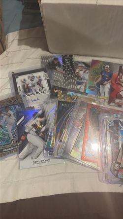 LARGE SPORTS CARD LOT WITH ONLY AUTOS , JERSEYS , # CARDS , SPECIAL INSERTS , and  REFRACTOR ROOKIES