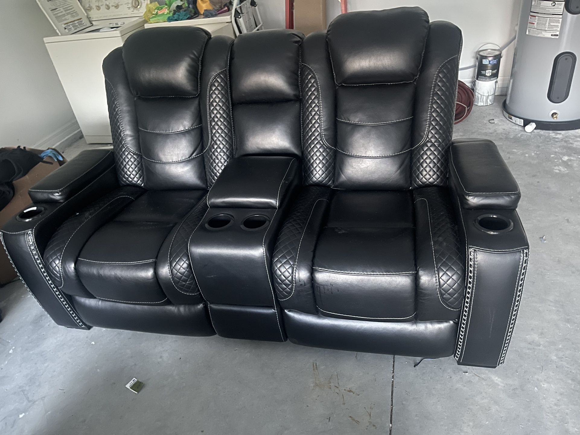 Party Time Dual Power Reclining Loveseat And Sofa 