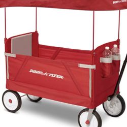 Vagón 3 en 1, Base, Rojo Para Niños 2 Sillas 