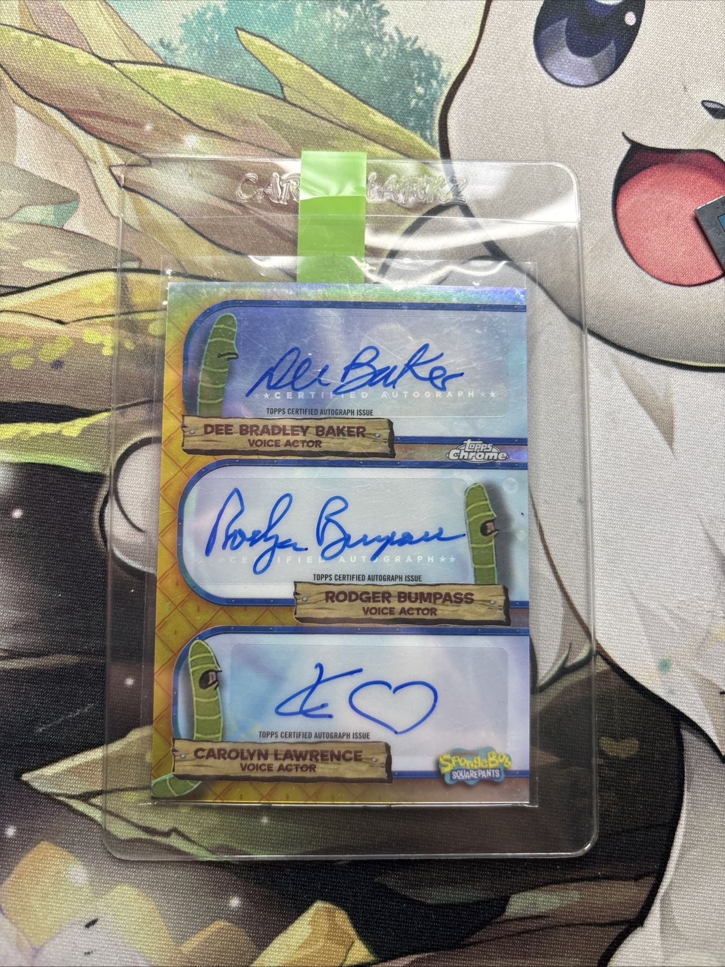 2025 Topps Chrome SpongeBob SquarePants 25th TRIPLE AUTO Nematode Near mint