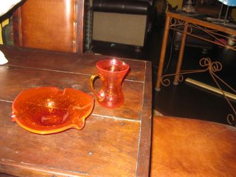 Vintage ashtray and pitcher