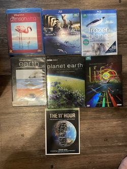 Six Blu-ray and Six DVD Nature Videos Of Planet Earth