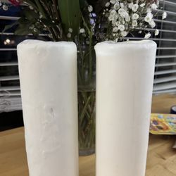 Wedding pillar candles 3 X 9
