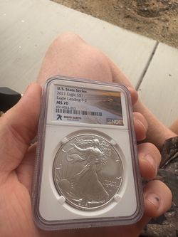 2021 American Silver Eagle NGC MS70 North Dakota