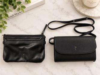 Black Crossbody Mini Bags Set of Two