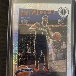 Zion Williamson Mojo Tribute Hoops Premium Rookie Card 