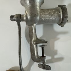 Landers Frary & Clark Manual Meat Grinder Silver