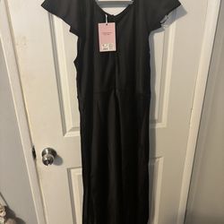 Black Satin Dress size L