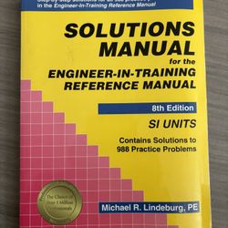 Solutions Manual For The Engineering-in-training Reference Manual