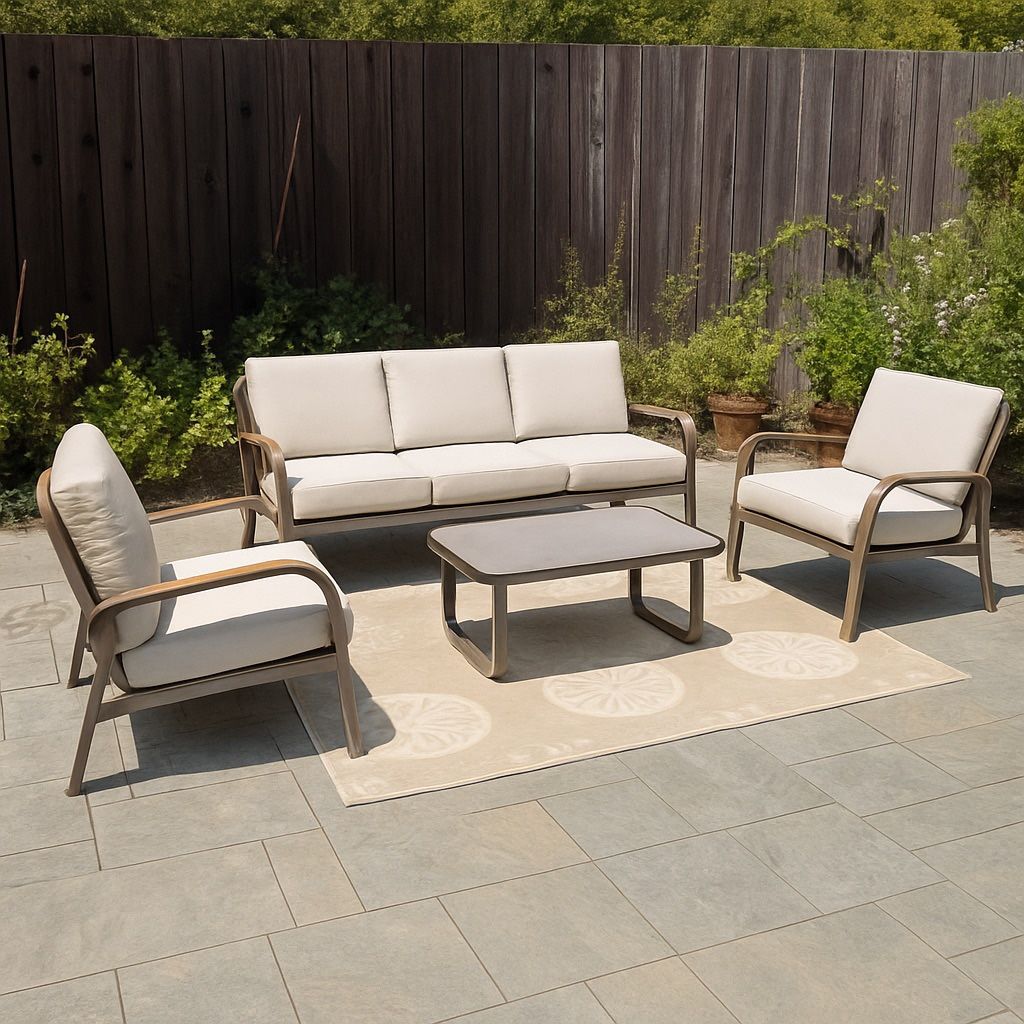 4pc Large Metal Patio Furniture Set 