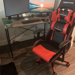 Computer Desk & Gaming Chair