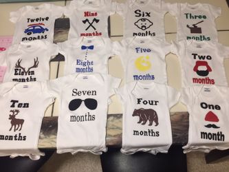 Personalize Monthly Onesies