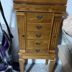 3 ft wooden jewelry armoire * very nice 