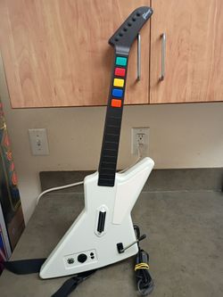 Guitar Hero Red Octane Wired X-plorer Guitar Controller W/ Strap for Xbox 360, Tested, Working.