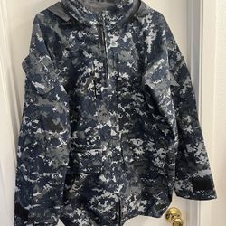 USN Digital Pattern Hooded Jacket Navy Small Regular