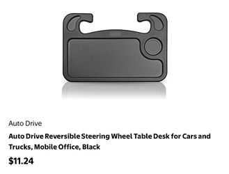 Steering wheel table