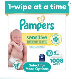 Pampers Sensitive Baby Wipes 1008 Count