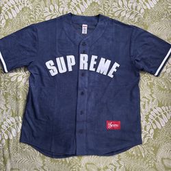 Supreme Ultrasuede Baseball Jersey 