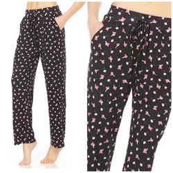 Women’s Floral Pajama Pants (S, M)