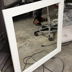 Mirror With White Frame 