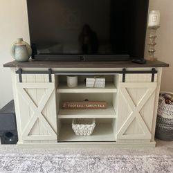 Wayfair Farmhouse tv stand. Manufactured Wood.