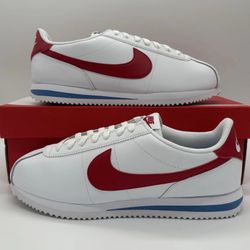 Men's Nike Cortez Shoes Sneakers - White Varsity Red Varsity Blue - Size 8.5, 9.5, 11.5