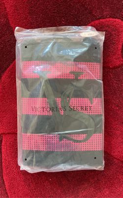 Victoria Secret Hot Pink &Black Sequinned Tote
