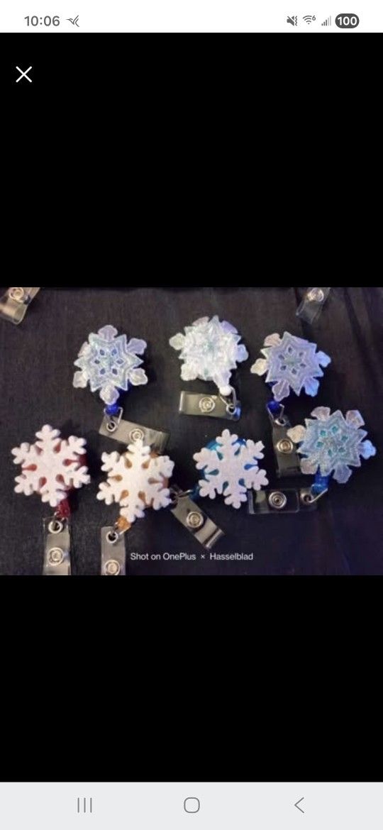 Christmas ID Badge Clips