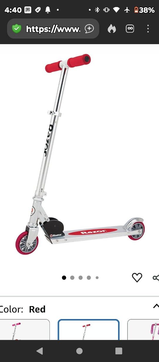 Razor Scooter Kids Red Or Pink