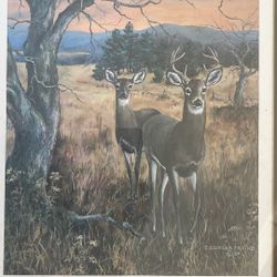 Orchard Whitetails Art Print Carol Slusser Fraind 
