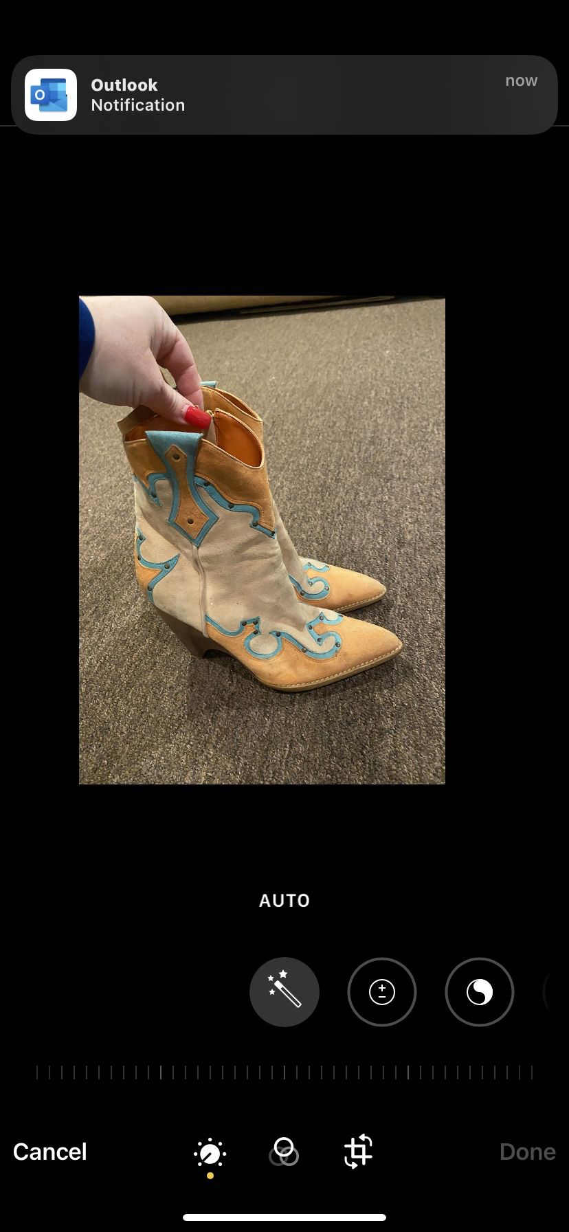 EUC BCB Girls Western Women’s Wedge heel boots Size 6 ankle boys gorgeous!