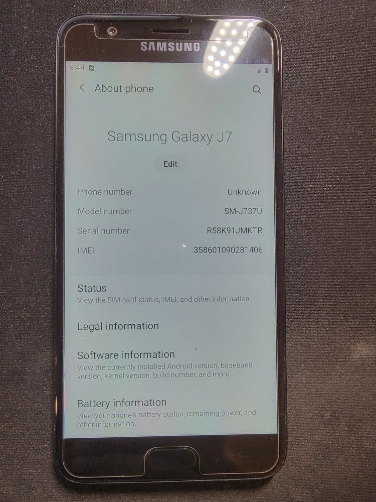 Preowned Samsung Galaxy J7 SM-J737U Black 32GB unlocked