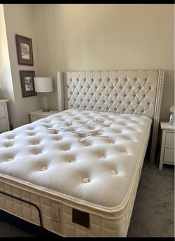 Tufted Queen Headboard w/ nailhead trim
