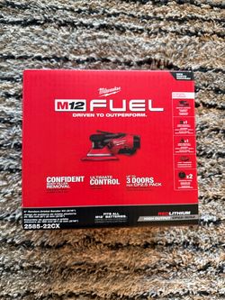Milwaukee M12 FUEL 6” Random Orbital Sander Kit 3/16” – Brand New